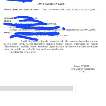 Ziraat Bankası Ziraat İcra Blokesi Kaldırma
