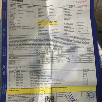 TÜVTÜRK Muayene Bildirim Formlarında Hataların Detaylı Yazılmaması Mağduriyet