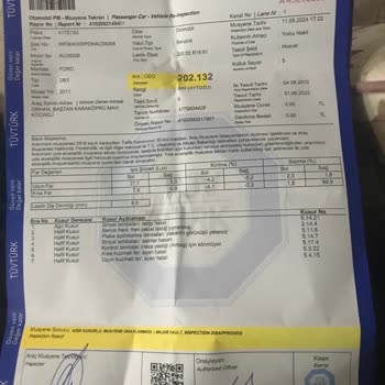 TÜVTÜRK Muayene Bildirim Formlarında Hataların Detaylı Yazılmaması Mağduriyet