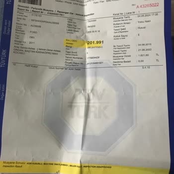 TÜVTÜRK Muayene Bildirim Formlarında Hataların Detaylı Yazılmaması Mağduriyet