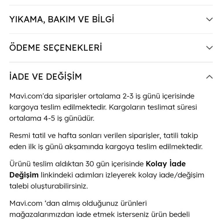 Mavi Kargo Süreci Gecikmesi