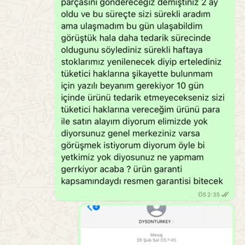 Dyson Yedek Parça Ve Müşteri Hizmetleri İlgisizliği