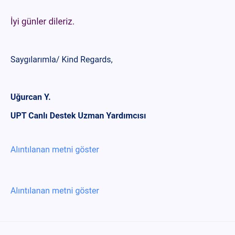 Uption Kredi Kartımdan Parayı Çekti Hesaba Geçirmedi