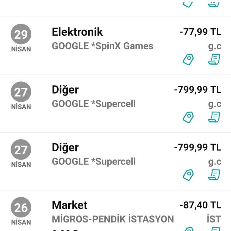 Supercell Kredi Kartımdan Para Çekti