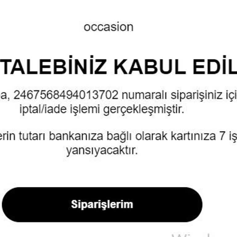 Occasion Ayakkabı İade Tutarı