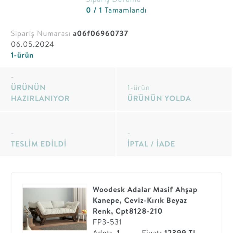 Vivense Deb Aldığım Ürünüm Gönderilmiyor