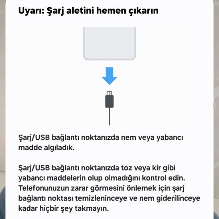 Samsung Telefon Şarj Girişi Nem Toz Sorunu
