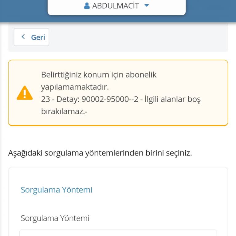 Boğaziçi Elektrik - BEDAŞ Ck Boğaz İçin E Devlette Hata Veriyor