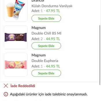 Trendyol GO Market Eksik Ürün Getirdiği Halde Para İadesi Yapmıyor!