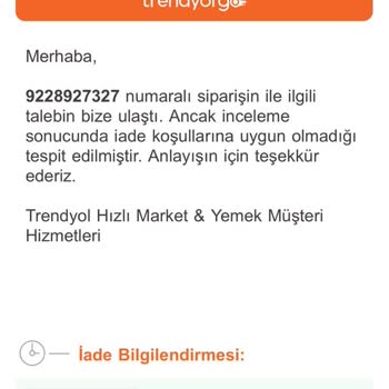 Trendyol GO Market Eksik Ürün Getirdiği Halde Para İadesi Yapmıyor!