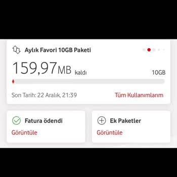 Vodafone'da Hızla Biten Ek İnternet Paketi Ve 5 Aydır Dönüş Olmaması!