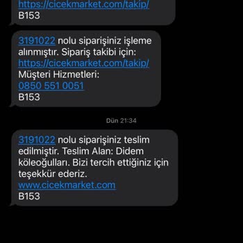 Çiçek Market Siparişim Teslim Edilmediği Halde Edildi Gösterildi