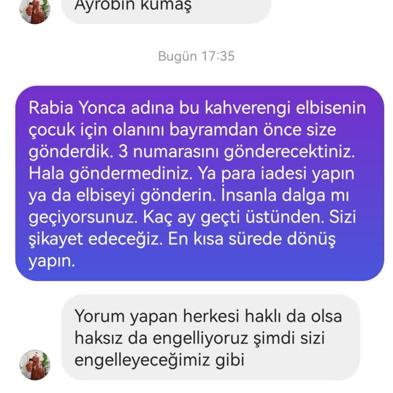 Selma Atuksoy (selmaa_butik) Bayram Öncesi Elbise Hayal Kırıklığı Ve İletişim Sorunu