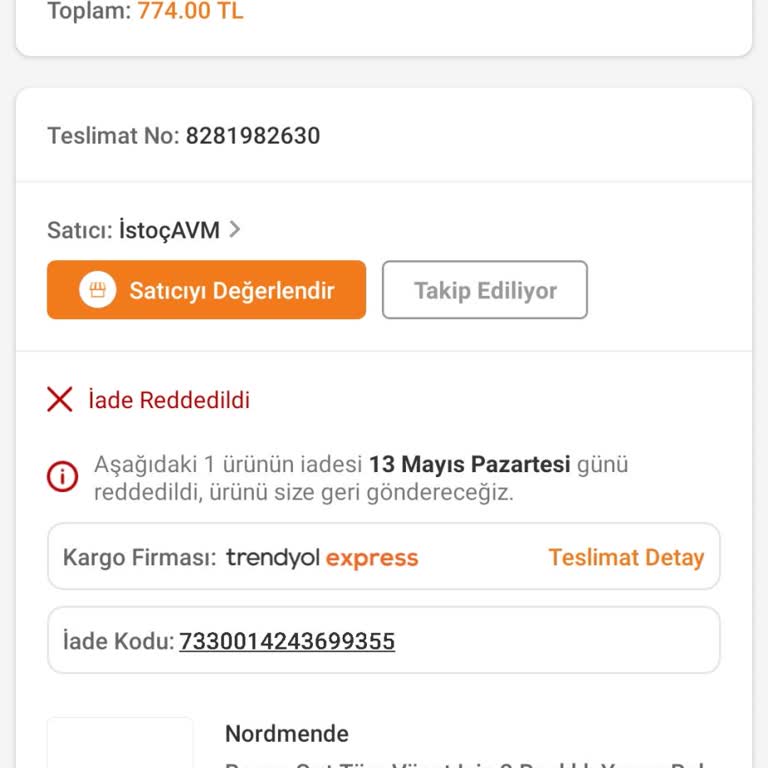 Trendyol İade Sürecinde Yaşanan Mağduriyet