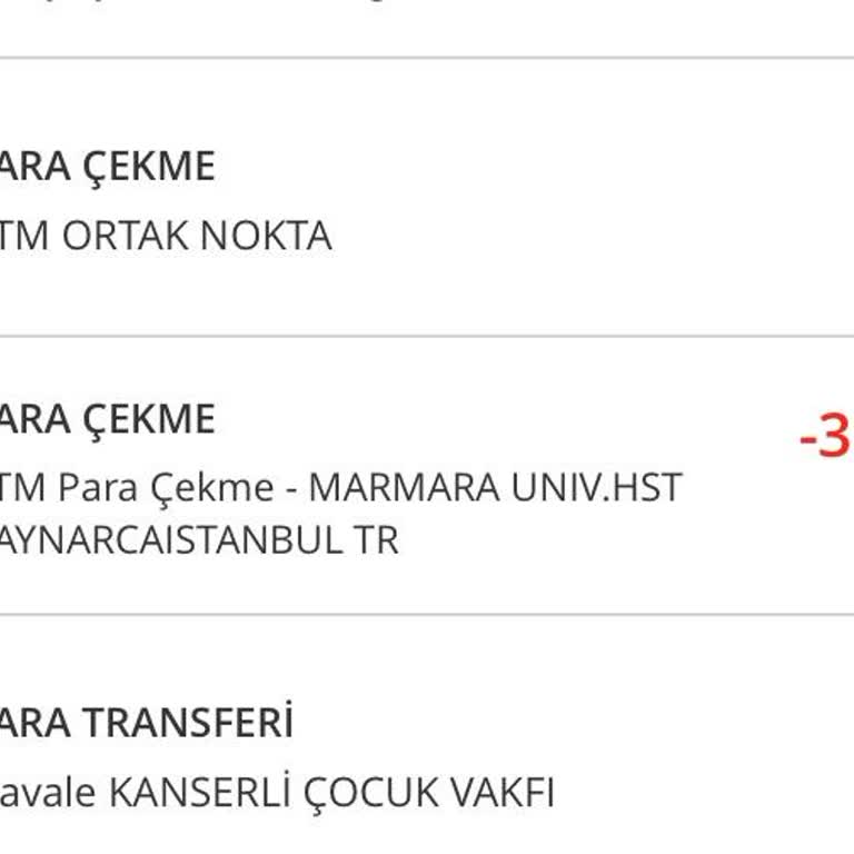 Yapı Kredi Bankası Ortak ATM Çekmediğim Pata Hesaptan Gitmiş