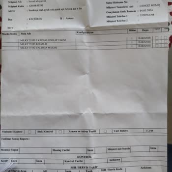 Kelebek Mobilya Kırık Mobilya Parçası Ve 2 Aydan Uzun Süren Mağduriyet
