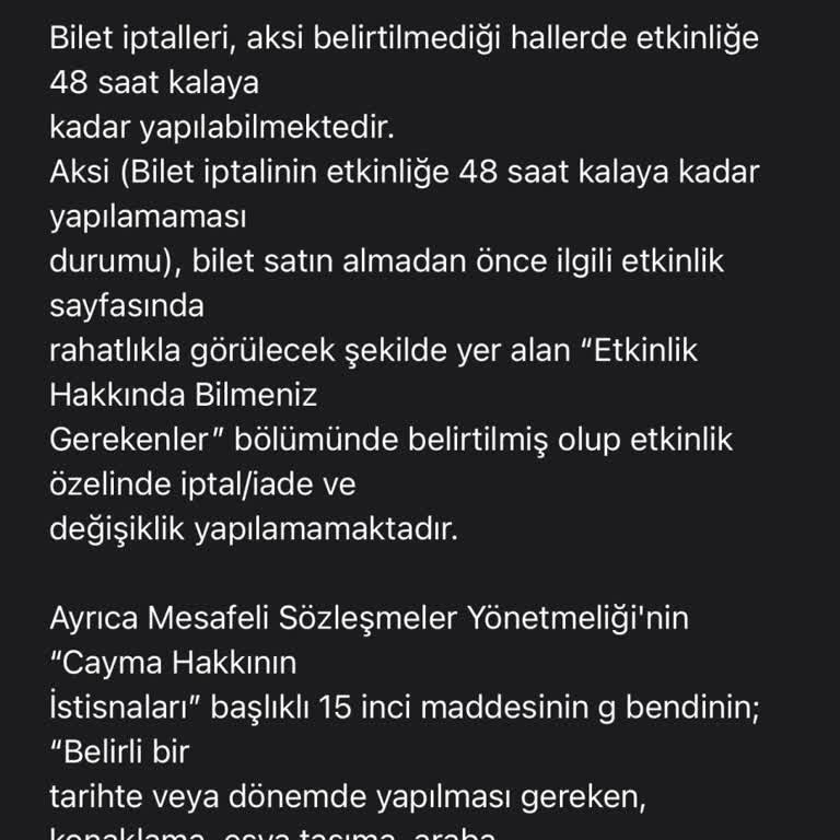 Bubilet İade Kabul Etmiyor