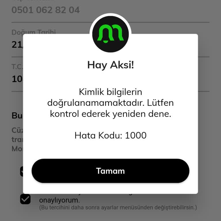 Mono App Mono 1000Hata Kodu