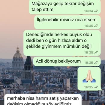 New Arrivals Beden Değişimi Bile Yapmayan Kanunsuz, Haksız Kazançlı İşletme!