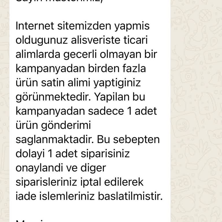 Vatan Bilgisayar İndirimli Ürün İptali