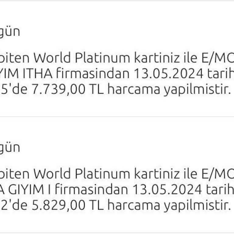 Çalınan Kart Bilgilerim İle E/MOKA Alışverişi