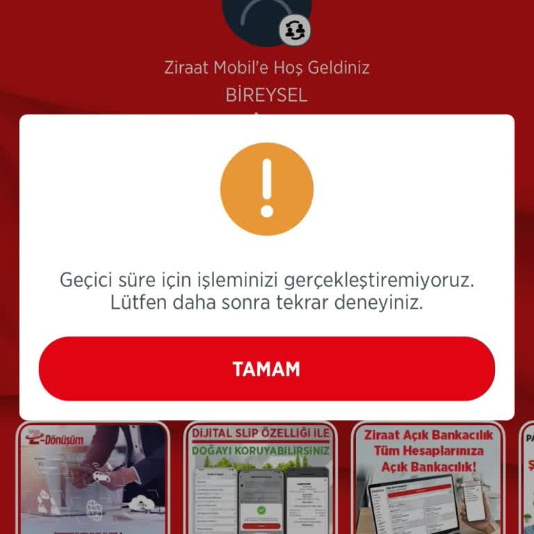 Ziraat Mobil Bankacılığa Giriş Yapamıyorum