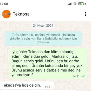 Teknosa.com'dan Aldığım Klimayı 3 Haftadır İade Edemiyorum.