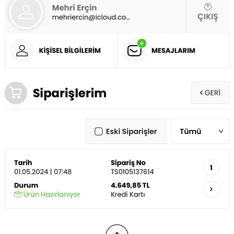 Gusto Giyim Gusto Mağazası Web Sitesi Sipariş Sorunu