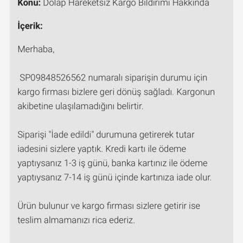 Dolap Uygunsuz Para Kesintisi