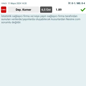 Nesine Bahis Sitesinde Kazanılan Kuponun İptal Edilmesi Sorunu