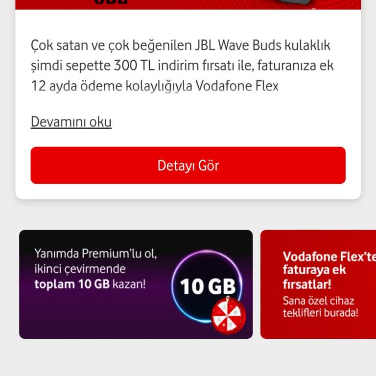 Vodafone Çarkın Çevirmediğim Halde Çevrilmiş Gösterilmesi