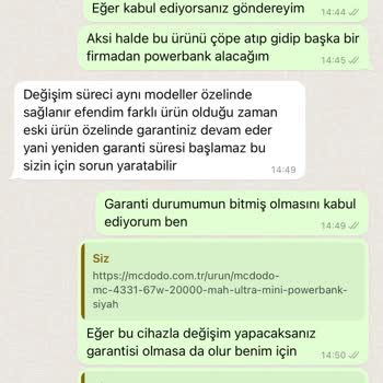 Mcdodo Arızalı Powerbank Gönderimi Ve Çalışanın Yersiz Davranışları