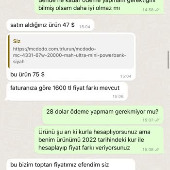 Mcdodo Arızalı Powerbank Gönderimi Ve Çalışanın Yersiz Davranışları