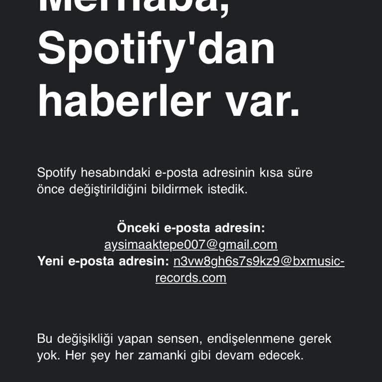 Spotify Hesabım Çalındı Geri Almak İstiyorum.