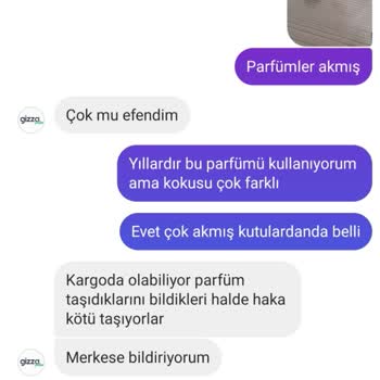Gizza Parfüm Orijinal Olmayan Ve Kırık Parfüm Hayal Kırıklığı