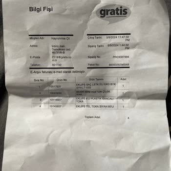 Gratis Yanlış Ürün Gönderdi Siparişlerimi İstiyorum