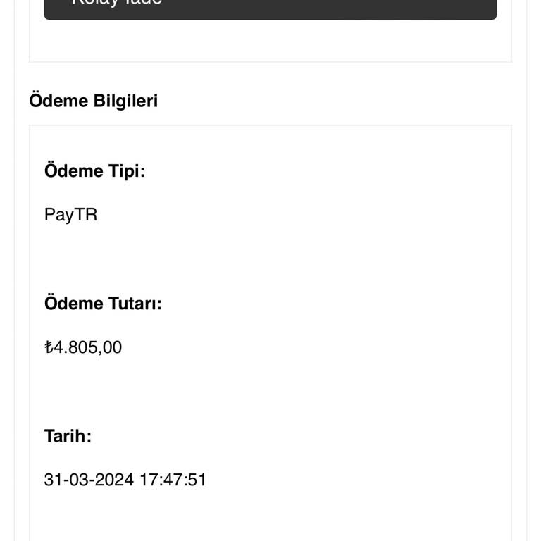 OZSARICAM Eksik Gelen Ve Hala Gelmeyen Ürünler