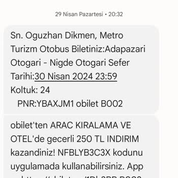 Metro Turizm Otobüs Bileti Para İadesi