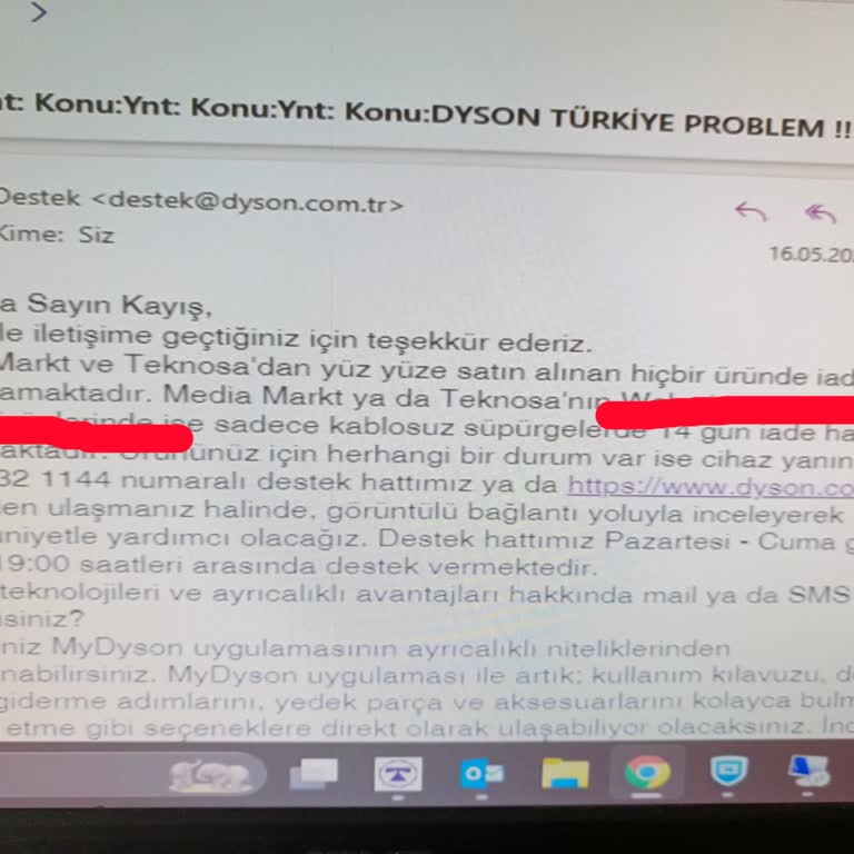 Dyson V8 Süpürge Teknosa'dan Aldım Kutudan Bozuk Ürün Çıktı