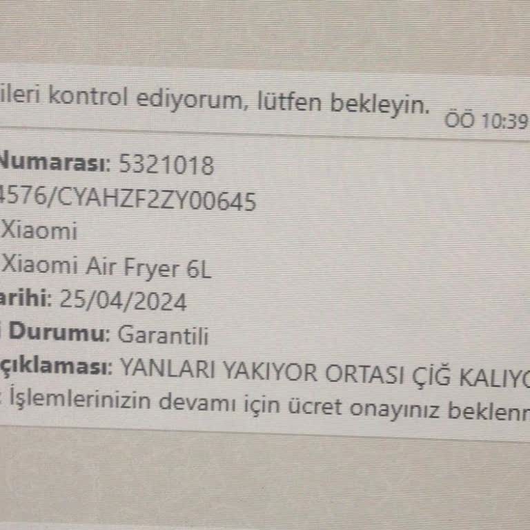 Xiaomi Air Fryer Ürün Hatası Genpa Etiler Şube Servis Kaosu
