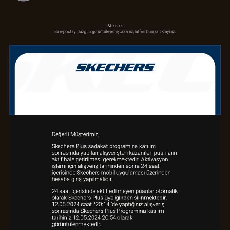 Skechers Verilen Puanların Silinmesi