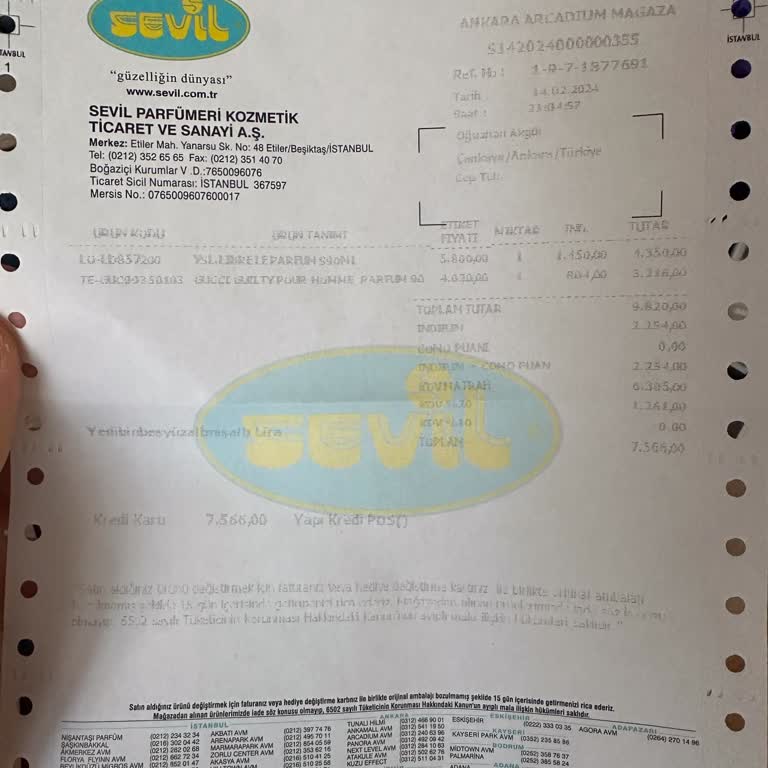 Sevil Parfümeri Satış Sonrası Hizmetten Memnuniyetsizlik