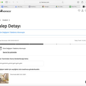 Karaca Züccaciye Swiss Crystal- Karaca- Emsan Müşteri Memnuniyetsizliği