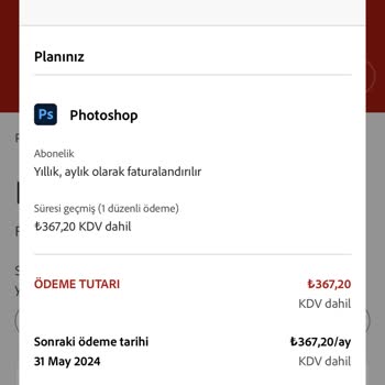 Adobe Photoshop Faturalandırma Ve Üyelik İptali