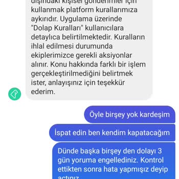 Dolap Sayfamı Durduk Yere Kapattılar
