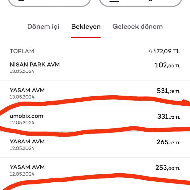 Umobix Adlı Program 1 Aylık 49TL Yerine 2998+331 TL Kesinti Yaptı