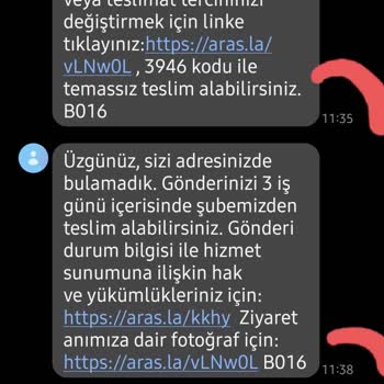 Aras Kargo Siparişleri Eve Getirmiyor