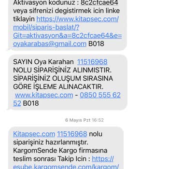 Kitap Seç Teslim Edilmeyen Siparişim