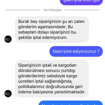 iShield Siparişi İptal Edemiyorum