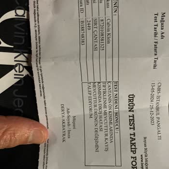 Boyner Calvin Klein Çanta Hatalı Ürün